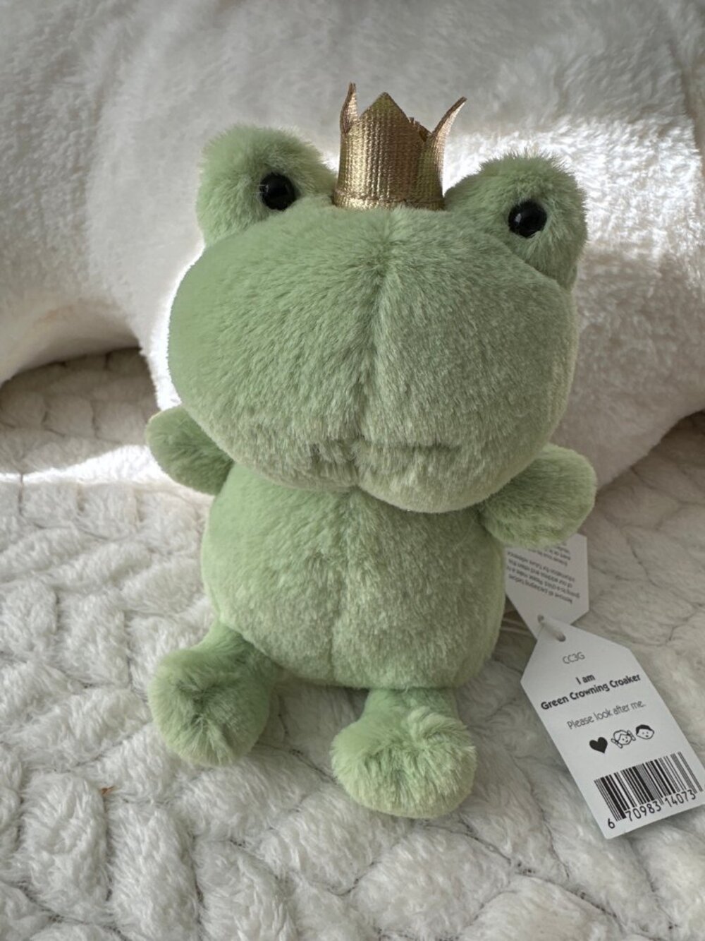 Retired Jellycat Crowning Croaker Green Frog NWT
